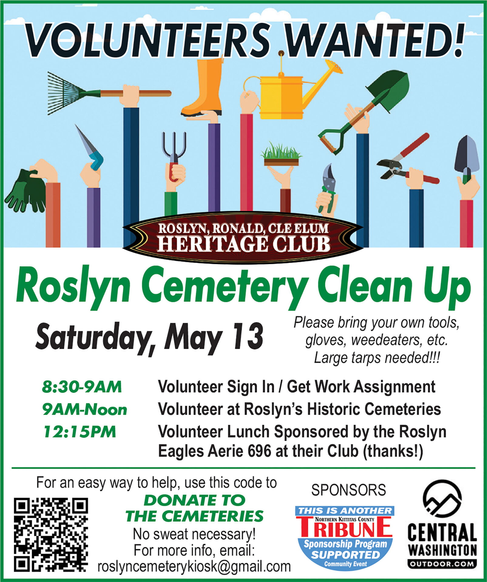 Roslyn Cemetery Clean-Up 2023 – volunteers needed